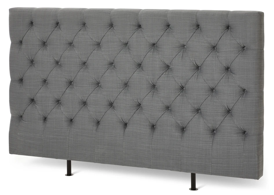 Avon L pikerad, låg - Sänggavel, B 160-210 cm - Grå