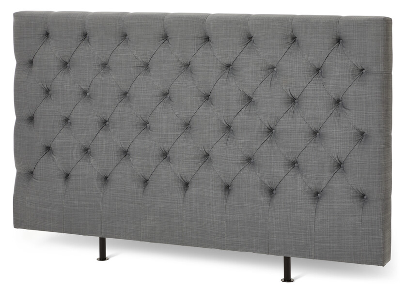 Avon L pikerad, låg - Sänggavel, B 160-210 cm - Grå