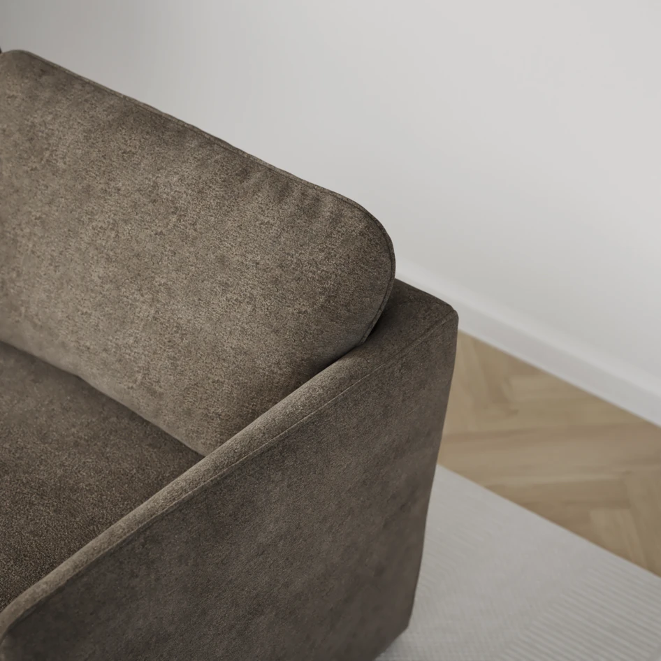 Öland - Bäddsoffa 3-sits, längsbäddad - Brun
