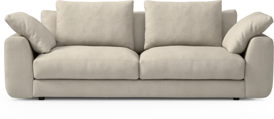 Amie - 3-sits soffa - Vit