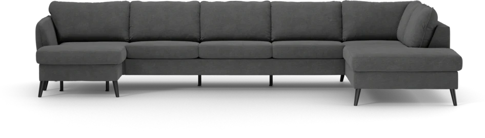 County - 4-sits soffa med schäslong vänster och divan höger - Grå