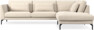 Willow - 3-sits soffa med divan höger, fast klädsel - Beige