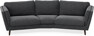 Madison - 3-sits soffa svängd, 90 cm - Svart