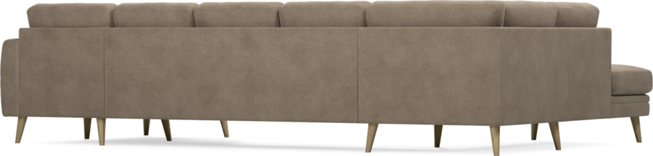 Eden - 3-sits soffa med divan vänster och schäslong höger - Brun