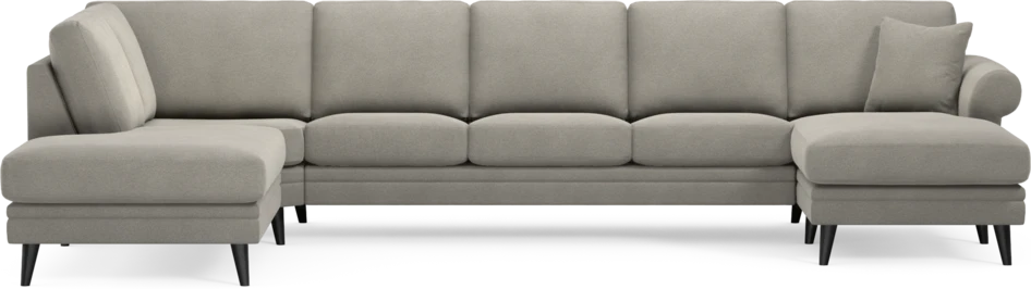 Eden - 3-sits soffa med divan vänster och schäslong höger - Grå