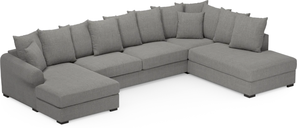 Town - 3-sits soffa med divan höger och schäslong vänster - Grå