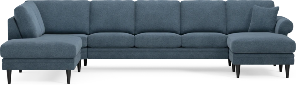 Eden - 3-sits soffa med divan vänster och schäslong höger - Blå
