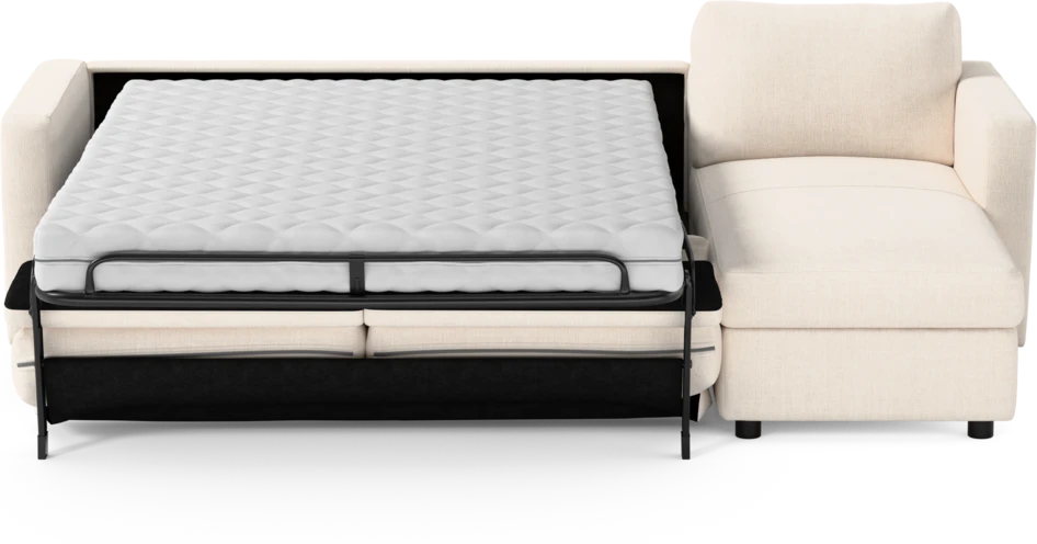 Lindö - Bäddsoffa 2,5-sits med schäslong, vändbar - Vit