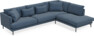 Harper - 3-sits soffa med divan höger - Blå