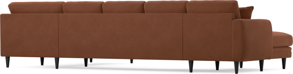Eden - 3-sits soffa med schäslong vänster och divan höger - Orange