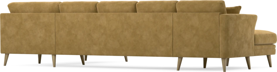 Eden - 3-sits soffa med schäslong vänster och divan höger - Gul