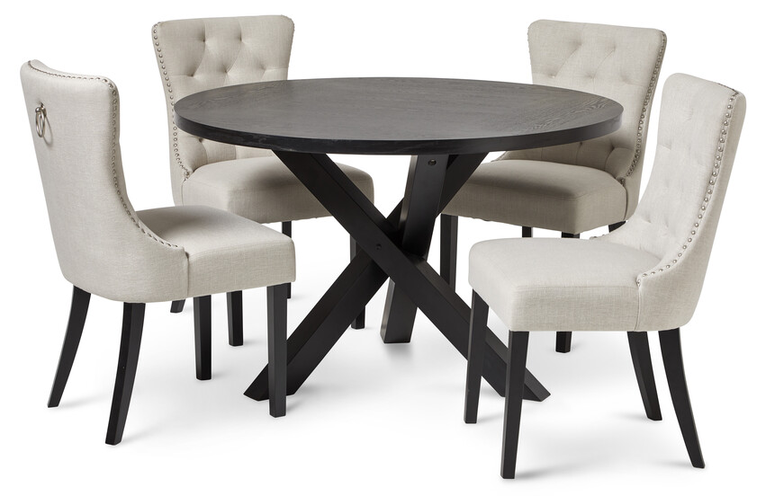 Savona - Matgrupp med 4 stolar Estelle - Beige