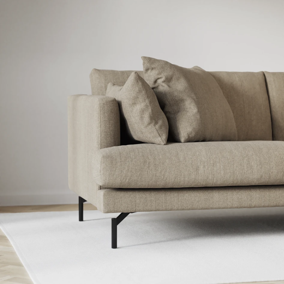 Harper - 3-sits soffa, hel dyna - Beige