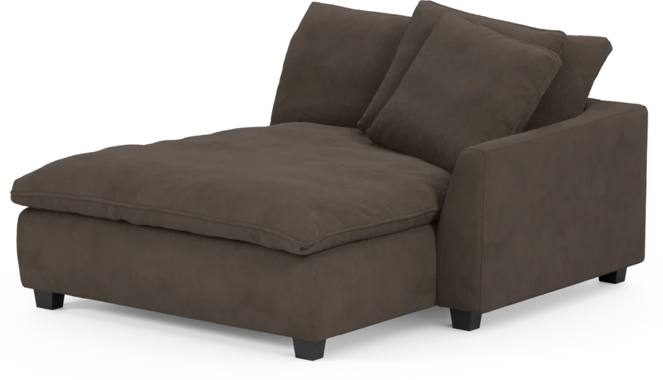 Bellora - Schäslong XL med armstöd höger - Brun