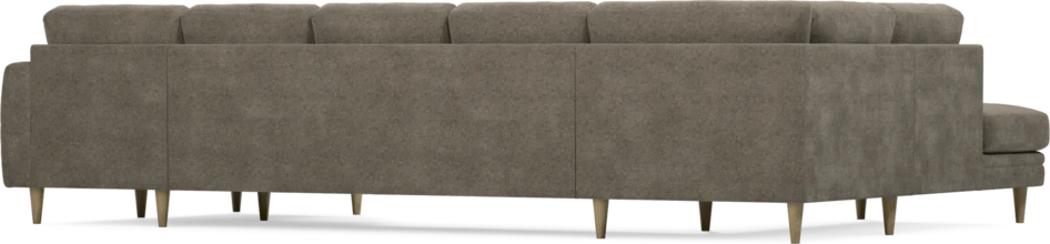 Eden - 3-sits soffa med divan vänster och schäslong höger - Brun