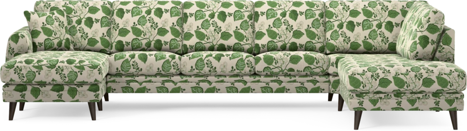 Eden - 3-sits soffa med schäslong vänster och divan höger - Flerfärgad