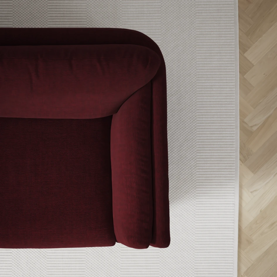 Madison - 2-sits soffa med divan vänster och schäslong höger - Röd