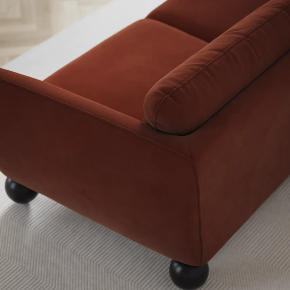 Madison Lux - Hörnsoffa 2+3-sits, hörn 2 - Röd