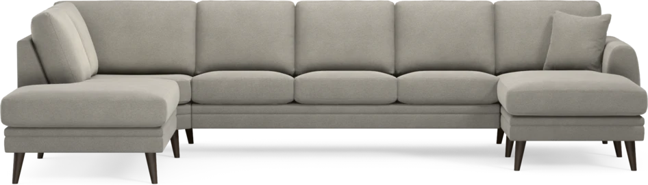 Eden - 3-sits soffa med divan vänster och schäslong höger - Grå