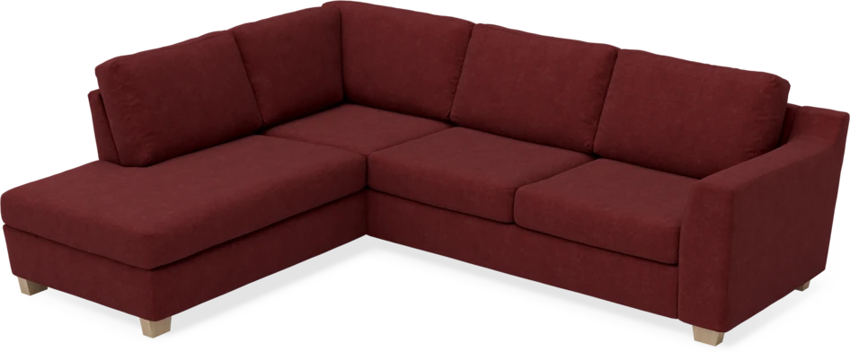 Friday - 2,5-sits soffa med divan vänster - Rosa