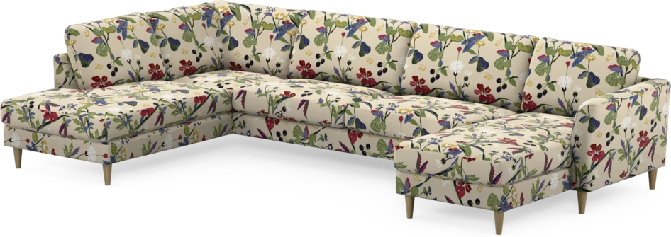 Bridge - 3-sits soffa med divan vänster och schäslong höger - Flerfärgad