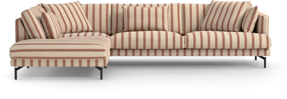 Harper - 3-sits soffa med divan vänster - Flerfärgad