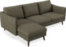 Madison Lux - 2-sits soffa med schäslong vänster - Brun