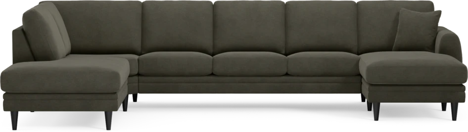 Eden - 3-sits soffa med divan vänster och schäslong höger - Grå