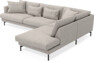 Harper - 3-sits soffa med divan höger - Grå
