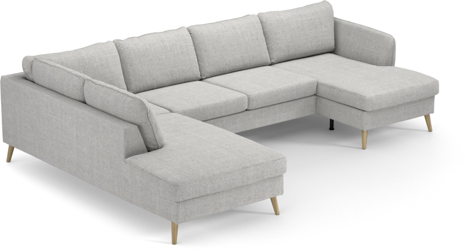 County - 3-sits soffa med divan vänster och schäslong höger - Grå