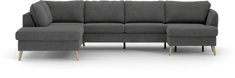 County - 3-sits soffa med divan vänster och schäslong höger - Grå