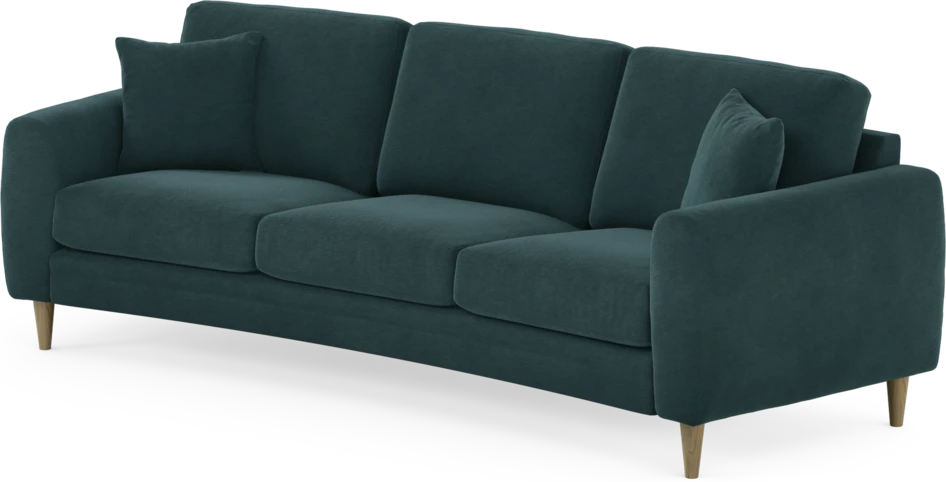 Eden - 3-sits soffa svängd - Blå