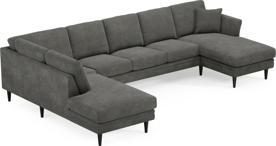 Eden - 3-sits soffa med divan vänster och schäslong höger - Grå