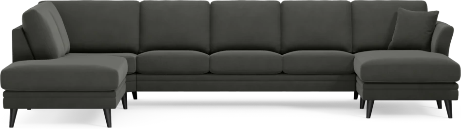 Eden - 3-sits soffa med divan vänster och schäslong höger - Grå