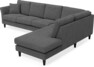 Eden - 3-sits soffa med divan - Svart
