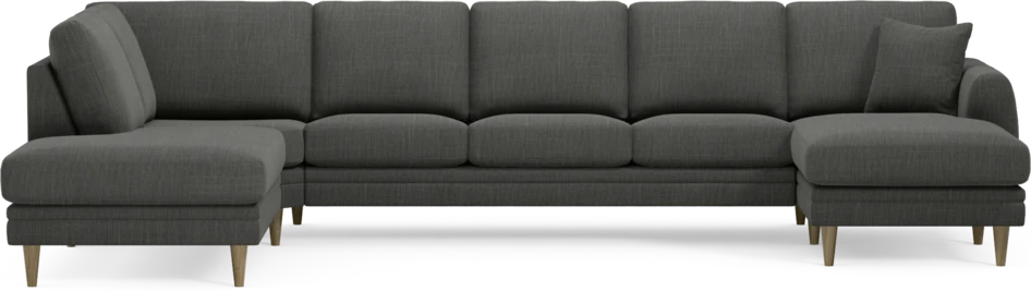Eden - 3-sits soffa med divan vänster och schäslong höger - Grå
