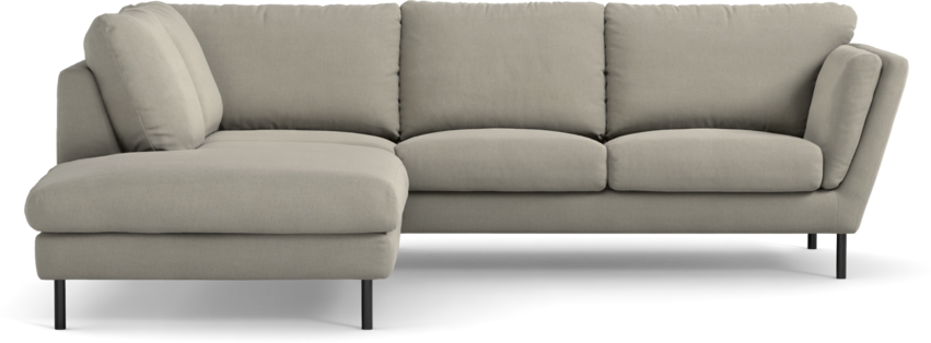 Madison Lux - 2-sits soffa med divan vänster - Grå