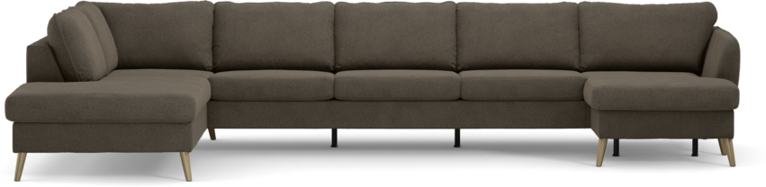 County - 4-sits soffa med divan vänster och schäslong höger - Brun