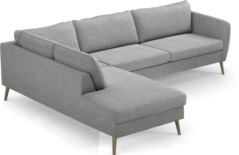 County - 2,5-sits soffa med divan vänster - Grå