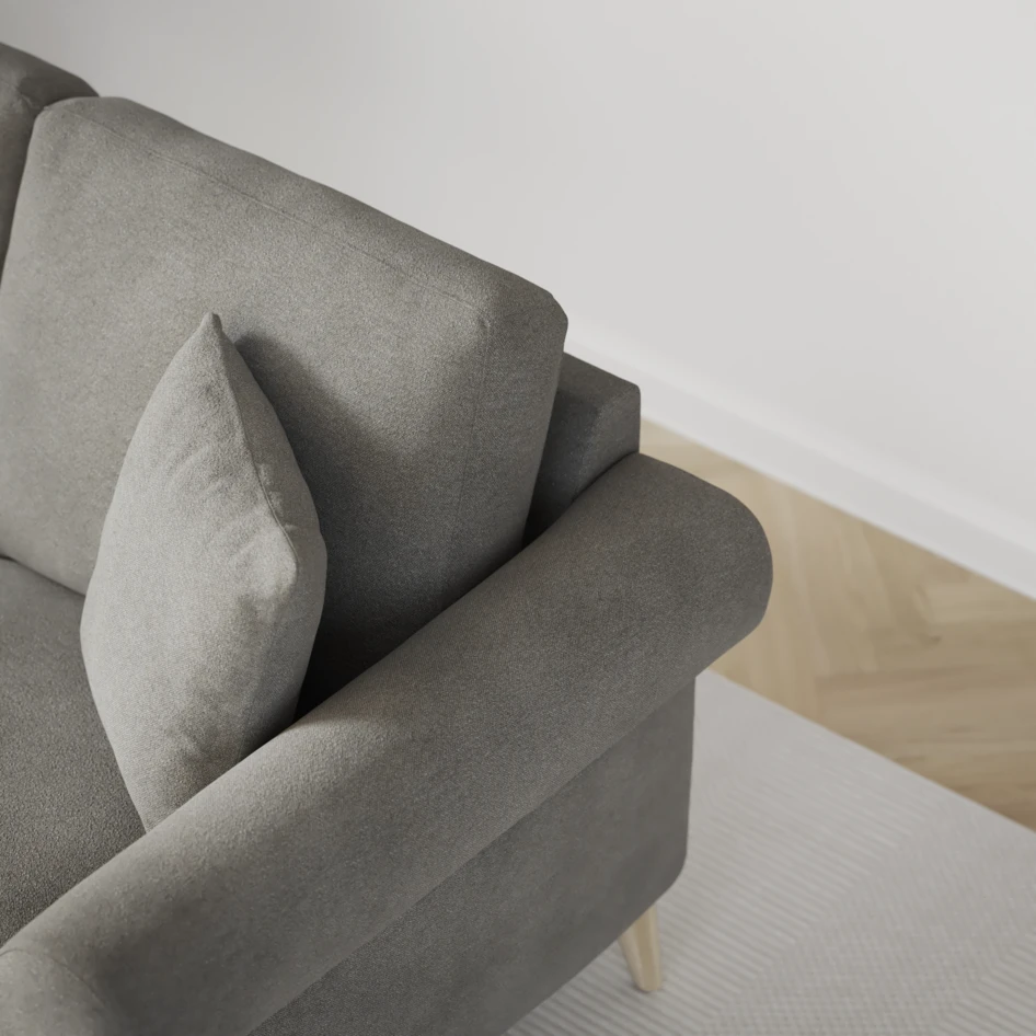 Eden - 3-sits soffa med divan - Grå