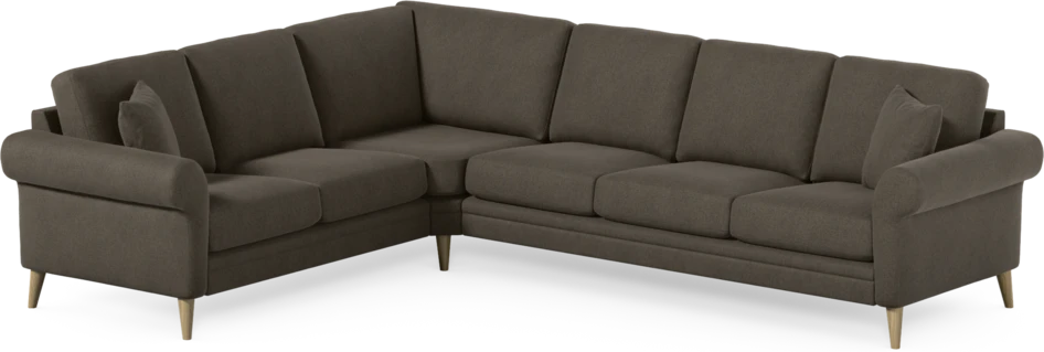 Eden - Hörnsoffa, 2+3-sits - Brun