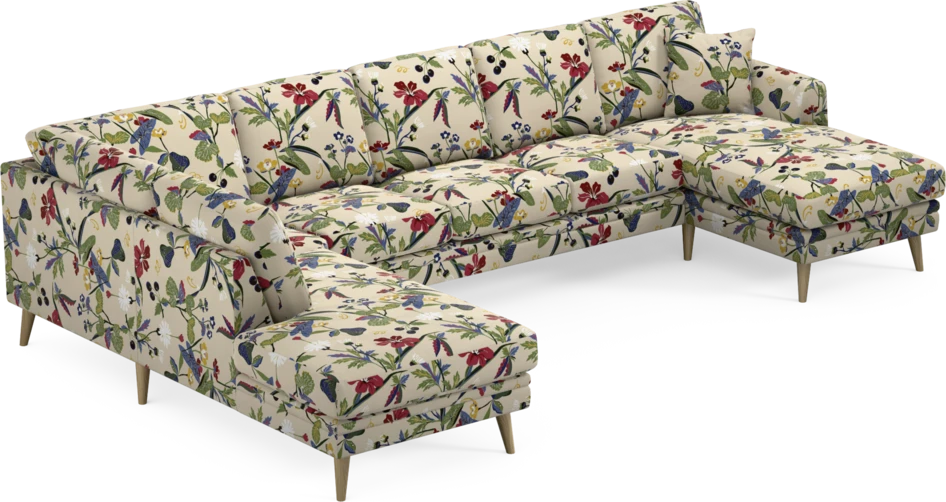 Eden - 3-sits soffa med divan vänster och schäslong höger - Flerfärgad