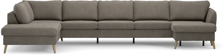 County - 4-sits soffa med divan vänster och schäslong höger - Brun