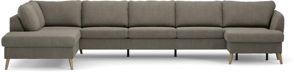 County - 4-sits soffa med divan vänster och schäslong höger - Brun