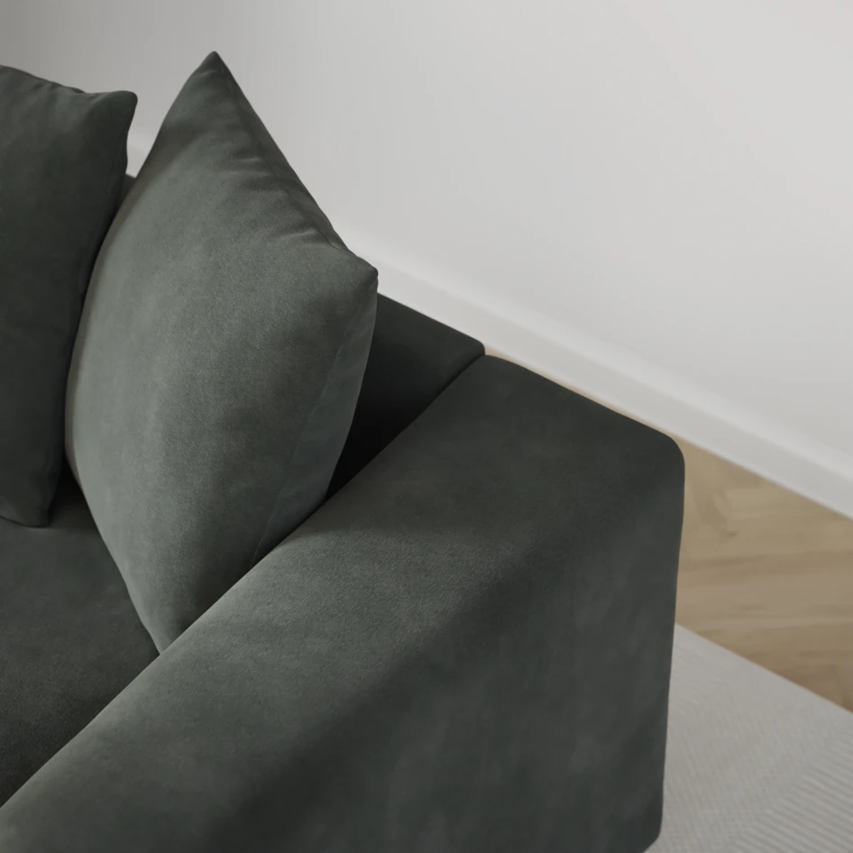 Town - 3-sits soffa med schäslong vänster - Grå