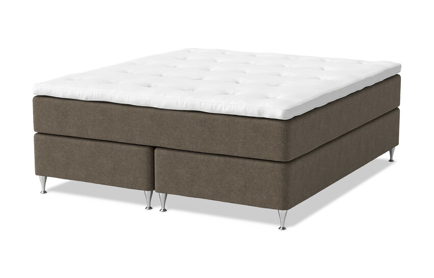 Dream Delux - Kontinentalsäng, dubbelsäng med bäddmadrass Dream Delux vit - Brun