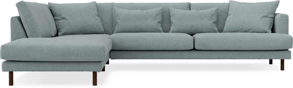 Harper - 3-sits soffa med divan vänster - Grön