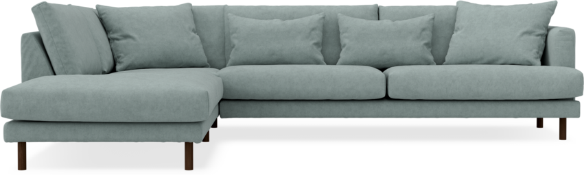 Harper - 3-sits soffa med divan vänster - Grön
