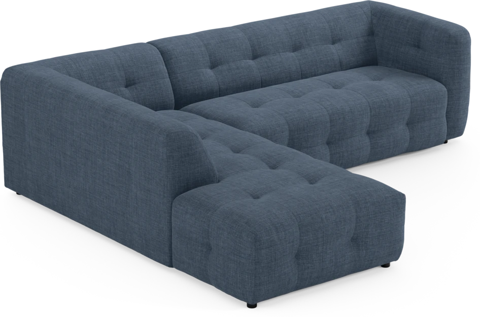 Bella - 3-sits soffa med divan vänster - Blå