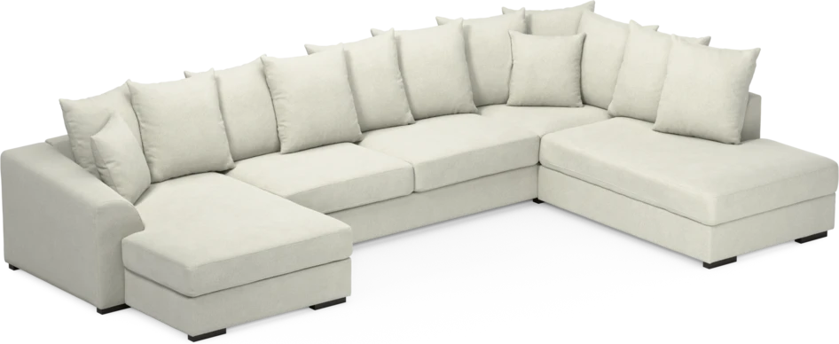 Town - 3-sits soffa med divan höger och schäslong vänster - Vit